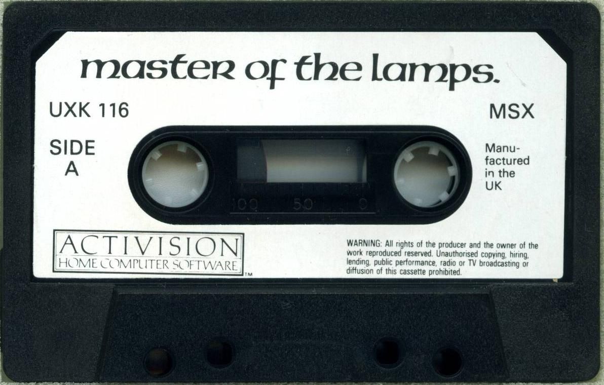 Master Of The Lamps box art for MSX